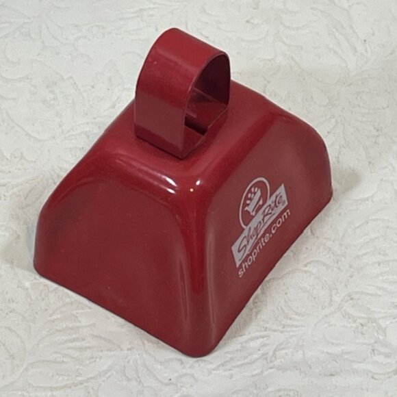 ShopRite Supermarket Red Promotional Advertising Cow Bell Decor Collectible 3" - Picture 3 of 12